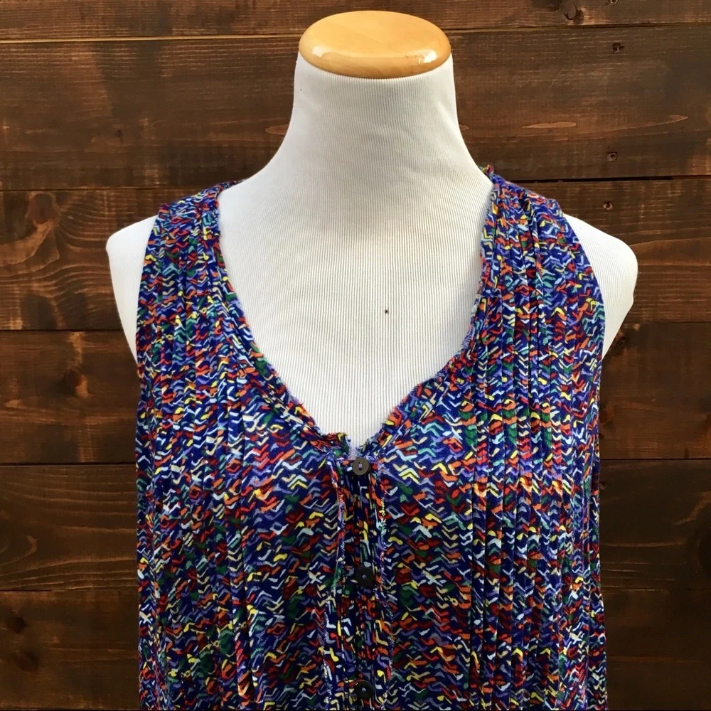Anthropologie Maeve Colorful Print Top